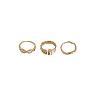 Zinc Set anillo de aleación, aleación de zinc, anillo de dedo, tres piezas & Joyería & para mujer, más colores para la opción, 17mm, Vendido por Set
