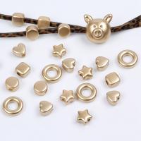 Acrylic Jewelry Beads, gold color plated, DIY 