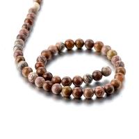 Rainbow Veins Stone Beads, Round, polished, DIY 