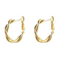 Zinc-Alloy-Huggie-Hoop-Earring, alliage de zinc, bijoux de mode & pour femme, 25mm, Vendu par paire