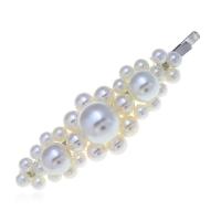 Hair Slide, Zinc Alloy, with Plastic Pearl, Bowknot, plated, fashion jewelry 
