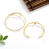 Brass Cuff Bangle, gold color plated, DIY 