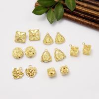 Hollow Brass Beads, gold color plated, DIY 