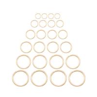 Brass Ring Jump Abierta, metal, chapado en color dorado, Bricolaje & diverso tamaño para la opción, 200PCs/Bolsa, Vendido por Bolsa