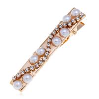 Alligator Hair Clip, Zinc Alloy, with Plastic Pearl, fashion jewelry 
