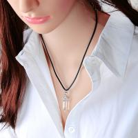 Gemstone Necklaces, leather cord, with Crystal, fashion jewelry 