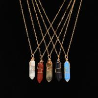 Gemstone Necklaces, Zinc Alloy, with Crystal, fashion jewelry & Unisex 48cm+5cm 