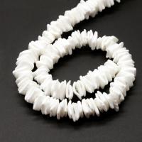 Бусины из натуральных белых ракушек, Ракушка, DIY, белый, 5*5*1mm, продается Strand