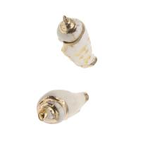 Trumpet Shell Pendant, Conch, plated, DIY, white, 41*18*12mm Approx 1mm 