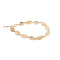Seashell Bracelets, Trumpet Shell, plated, DIY, white, 60*52*3mm 