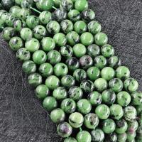 Perles en rouge vert, Rubis en Zoïsite, Rond, poli, DIY & normes différentes pour le choix, Vendu par brin