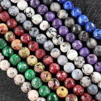 Mixed Gemstone Beads, Natural Stone, Round, polished, DIY & faceted 8mm, Approx 