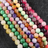Gefärbte Jade Perlen, Naturstein, rund, poliert, DIY & facettierte, keine, 10mm, ca. 38PCs/Strang, verkauft von Strang