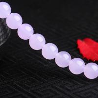 Chalcedony Beads, Round, polished, DIY light purple Approx 15 Inch 