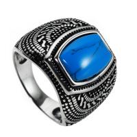 Titanium Steel Finger Ring, with Agate, plated, Unisex Crystal Golden Shadow (Steel) 