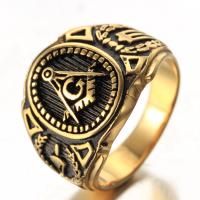 Men Stainless Steel Ring in Bulk, gold color plated & for man 
