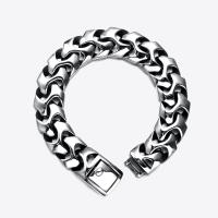 Men Bracelet, Stainless Steel, plated, for man, 18mm Approx 9.05 Inch 