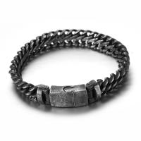 Men Bracelet, Titanium Steel, plated & for man 
