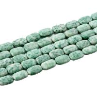 Jade Qinghai , Jade de Qinghai, Rectángular, pulido, Bricolaje, verde, 12x18mm, Vendido por Sarta