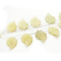 Jade New Mountain Bead, Maple Leaf, polished, DIY 
