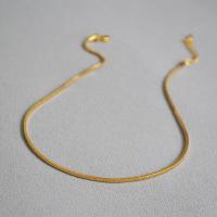 Collar en Cadena de Latón, metal, con 1.96 inch extender cadena, chapado en color dorado, para mujer, 2mm, longitud:aproximado 14.96 Inch, Vendido por Sarta