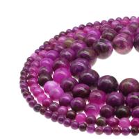 Gefärbte Jade Perlen, rund, DIY & verschiedene Größen vorhanden, violett, verkauft von Strang