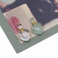 ジェムストーン ペンダント, 香水瓶, 選択のための異なる色とパターン & DIY, 無色, 34*19*10mm, 売り手 パソコン