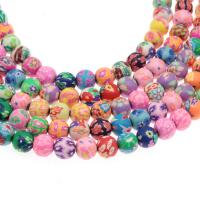 Round Polymer Clay Beads, DIY multi-colored 