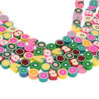 Fruit Polymer Clay Beads, Round, fruit design & DIY, multi-colored, 1*10*4mm 