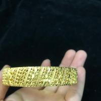 Brass Bangle, Donut, plated, fashion jewelry & for woman, golden, 60*14mm 