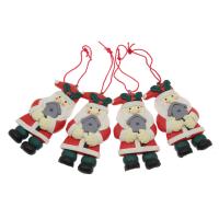 Полимерной глины рождественские Кулон, полимерный клей, Санта Клаус, Рождественский дизайн & DIY, красный, 80*38*12mm, продается PC