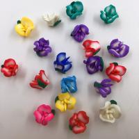 Цветочные бусины из полимерной глины, полимерный клей, Форма цветка, DIY, Случайный цвет, 12mm, продается PC