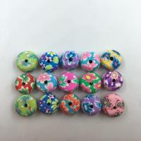 Rondelle Polymer Clay Beads, argile de polymère, DIY, Couleur aléatoire, 12mm, Vendu par PC
