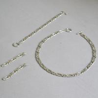 Brass Jewelry Set, platinum color plated & for woman Approx 17.71 Inch 