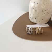 Ohrring-Manschette, Zinklegierung, mit Kunststoff Perlen, Modeschmuck & für Frau, Goldfarbe, 20mm, verkauft von PC