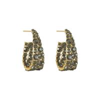 Acrylic Stud Earring, fashion jewelry & for woman & with rhinestone 25mm 