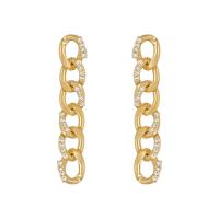 Zinc Alloy Rhinestone Drop Earring, fashion jewelry & for woman & with rhinestone 