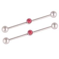 Stainless Steel Ear Piercing Jewelry, with Cubic Zirconia, fashion jewelry & Unisex 