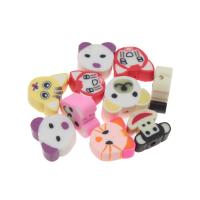 Polymer Clay Jewelry Beads, Animal, DIY, mixed colors, 10*11*4mm 