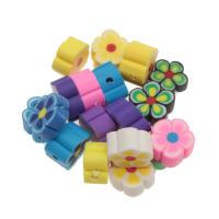 花のポリマークレイ ビーズ, ポリマークレイ, 花形, 選択のための異なる色とパターン & DIY, 無色, 8*7*4mm, 売り手 パソコン