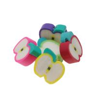Fruit d'argile de polymère perles 
, pomme, différentes couleurs et motifs pour le choix & DIY, plus de couleurs à choisir, 12*12*8mm Vendu par sac