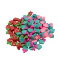 Fruit d'argile de polymère perles 
, fraise, DIY, plus de couleurs à choisir, 13*9*4mm Vendu par paire