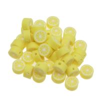 Fruit d'argile de polymère perles 
, Citron, DIY, Jaune, 9*9*5mm, Vendu par PC