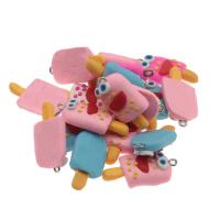 Polymer Clay Jewelry Pendants, Ice Cream, DIY, mixed colors, 37*16*7mm 