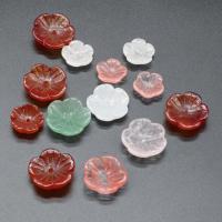 Natural Stone Bead Cap, Flower, Carved, DIY 