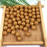 Harz Perlen Schmuck, rund, DIY & verschiedene Größen vorhanden & Goldfolie, goldgelb, verkauft von PC