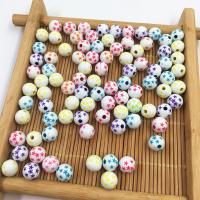 Acryl Schmuck Perlen, rund, DIY, gemischte Farben, 8mm, Bohrung:ca. 2mm, ca. 100PCs/Tasche, verkauft von Tasche