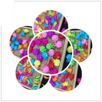 Fashion Plastic Pendants, injection moulding, DIY mixed colors, Approx 