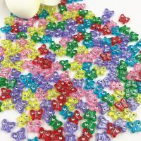 Acryl Schmuck Perlen, Schmetterling, Einbrennlack, DIY, gemischte Farben, 11x9x4mm, Bohrung:ca. 1mm, ca. 100PCs/Tasche, verkauft von Tasche