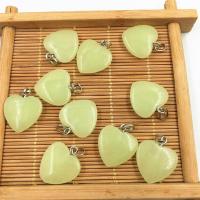 Joyas de piedras preciosas colgante, Corazón, Bricolaje & pegamento de gota & luminoso, 20x27mm, aproximado 50PCs/Bolsa, Vendido por Bolsa